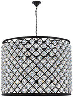 Madison 12 Lt Matte Black Chandelier Clear