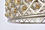 Madison 12 Lt Polished Nickel Chandelier Golden Teak