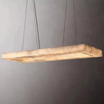 Moonshade Natural Marble Rectangular Chandelier