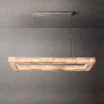 Moonshade Natural Marble Rectangular Chandelier