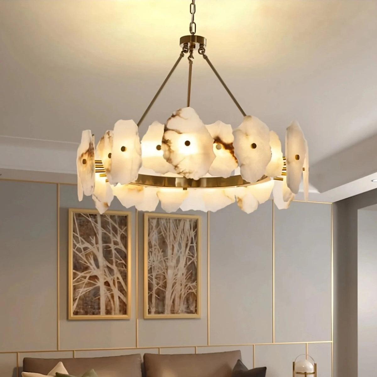 Natural Marble Modern Chandelier