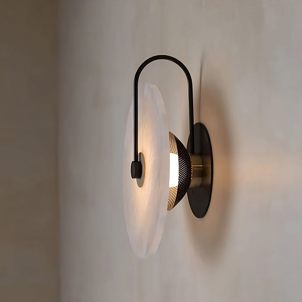 Moonshade Natural Marble Sconce Light