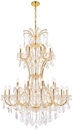 Maria Theresa 36 Lt Gold Chandelier Clear
