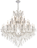 Maria Theresa 37 Lt Chrome Chandelier Clear