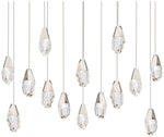 Martini 7"H x 40"W 14-Light Crystal Multi-Light Pendant in Polish