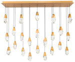 Martini 7"H x 53"W 23-Light Crystal Multi-Light Pendant in Aged B