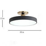 Thick Circular LED Flush Mount Ceiling Lights Modern Metal Light