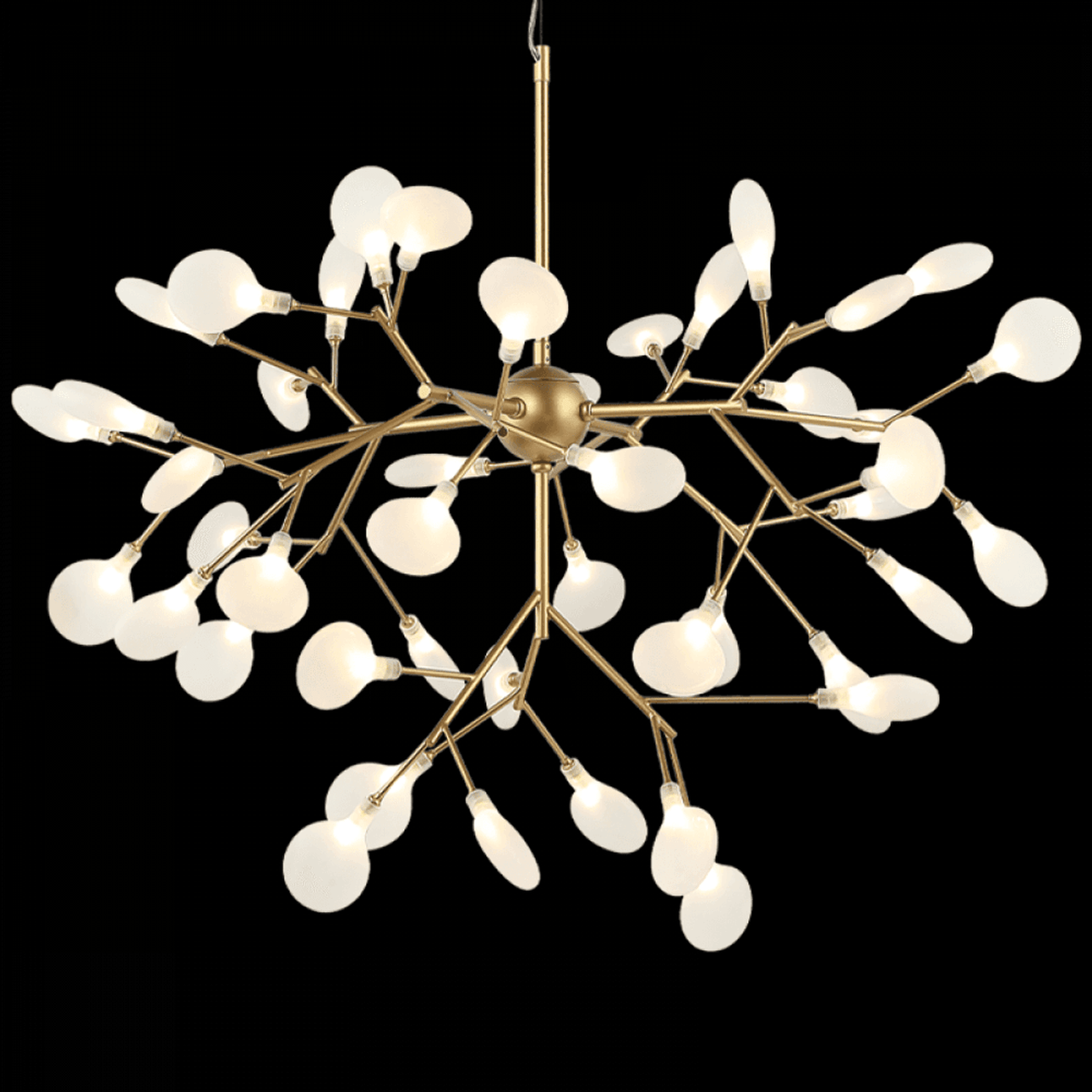 Hydrangea Bloom Chandelier, 45-Light, Matte Black, 35.38"W (C69836MB 3060PMU)