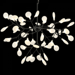 Hydrangea Bloom Chandelier, 45-Light, Matte Black, 35.38"W (C69836MB 3060PMU)