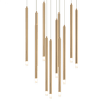 Saratoga Large Pendant, 4-Lights, Polished Nickel, Natural Anna Shade, 31.9"W (104072-SKT-24-LK-SF2812 5DL2MC)