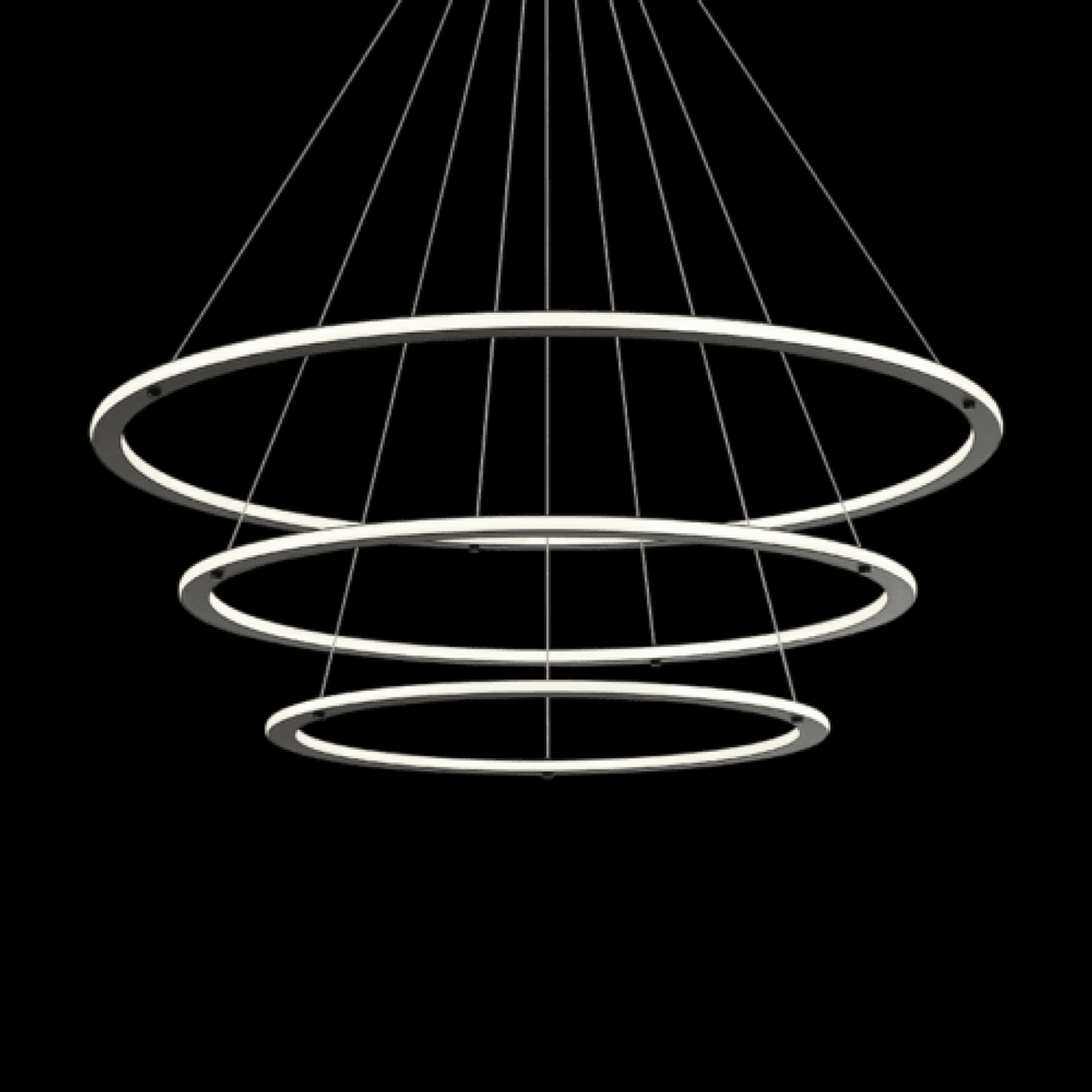 Victoria Chandelier, 3-Light, LED, Black, 123"H (C66196BG 3060NMR)