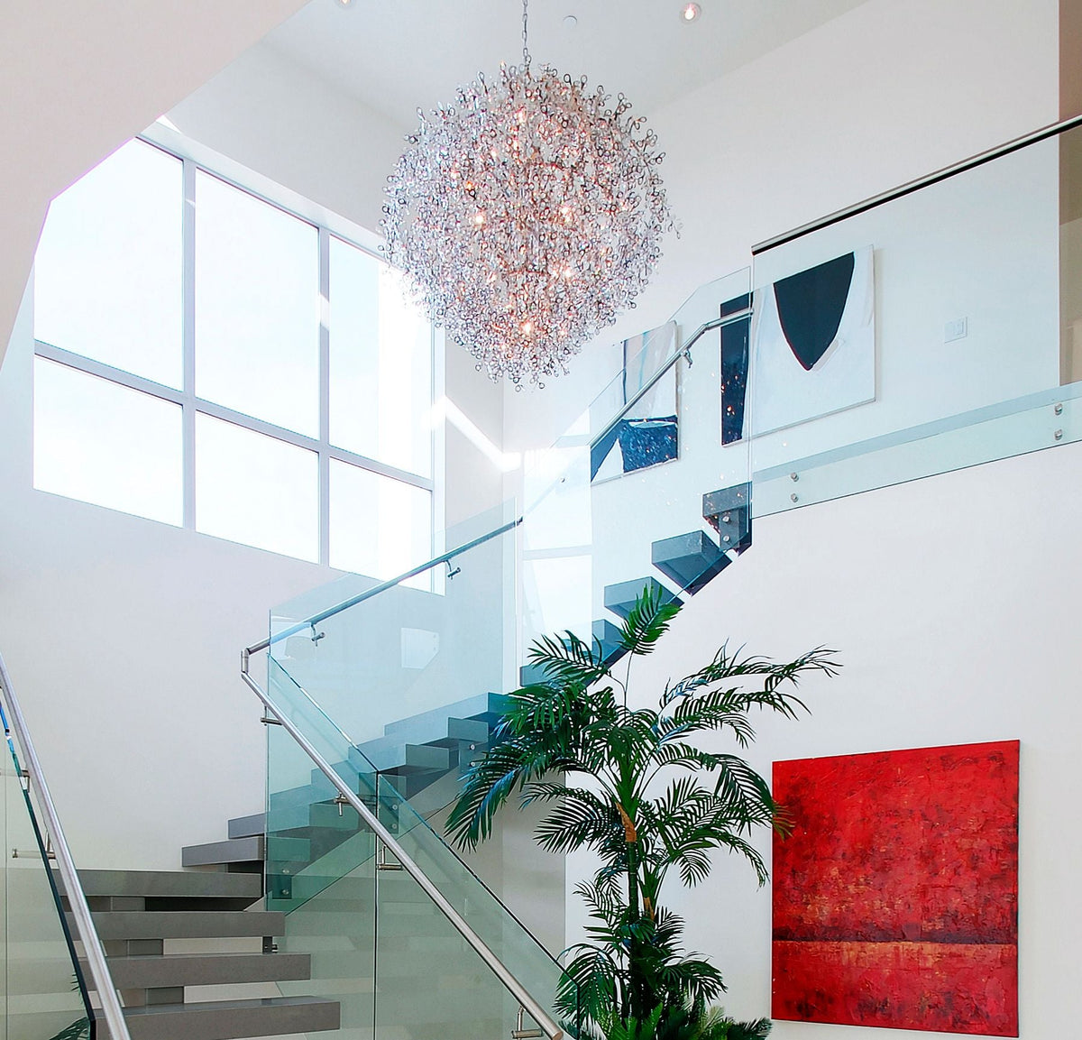 Maxim Comet 50" Wide Chrome and Crystal Chandelier