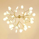 45 Lights Creative Copper Glass Design LED Modern Sputnik Chandelier