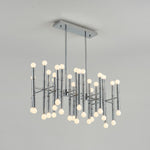 Modeen design simple style beautiful chrome 42 lights chandelier