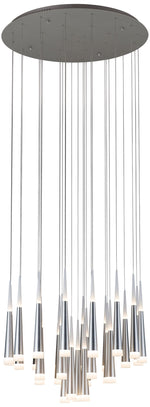 Meteor 33.5 inch Brushed Aluminum Chandelier