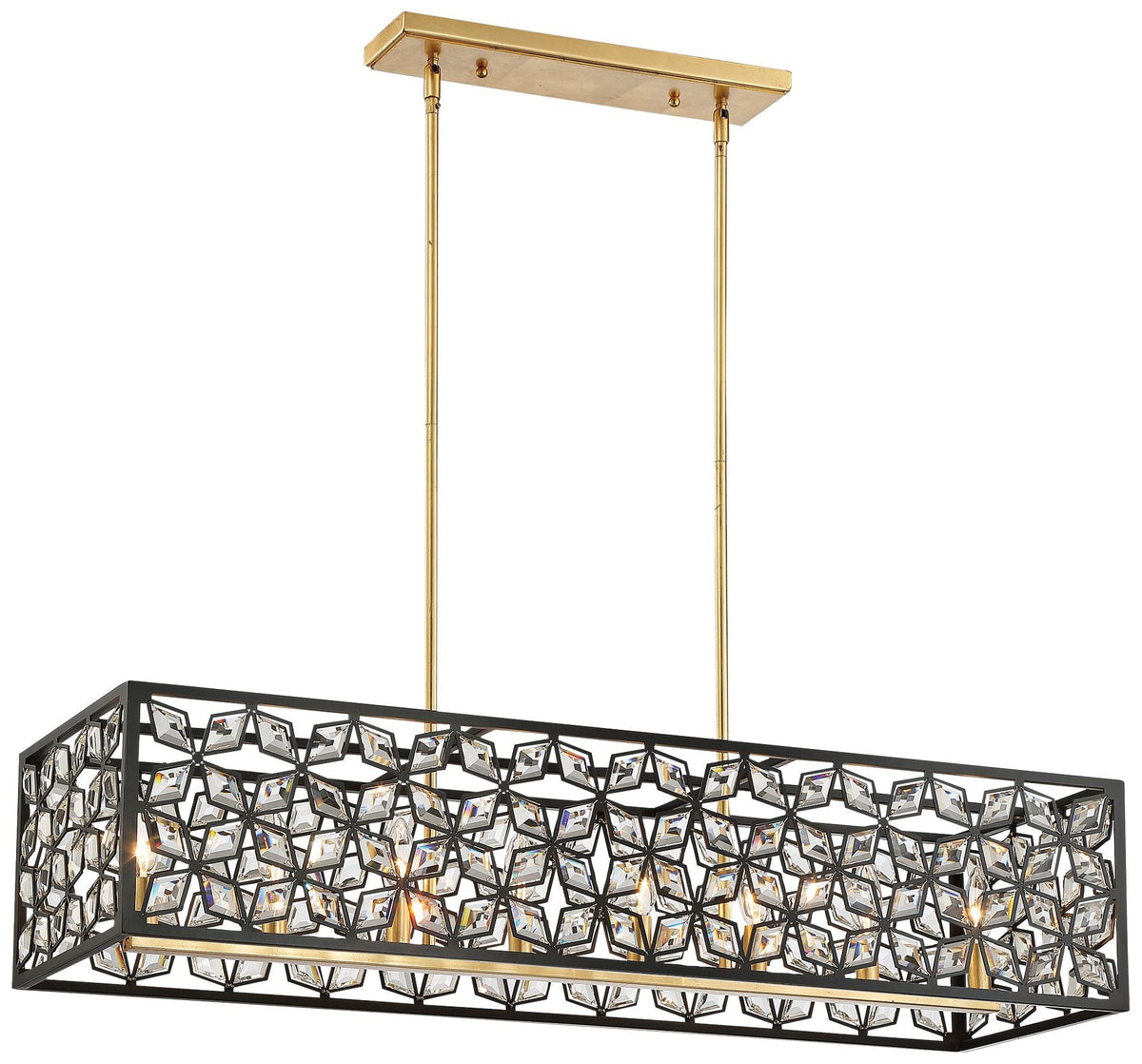 Metropolitan Brookcrest 39 1/4" Wide Crystal Kitchen Island Light