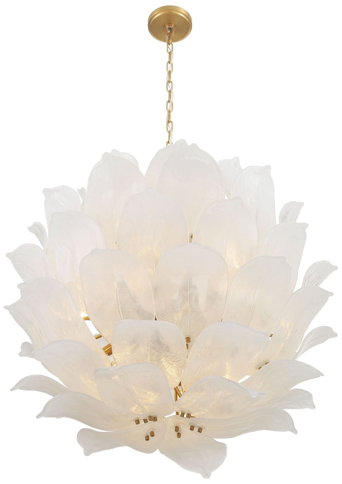 Metropolitan Orchid 24-Light 35.5-in Legacy Brass Indoor Pendant