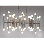 Polished Nickel 42 Light Andy Abbey GM079 Chandeliers with Shades14Wx24Hx38L