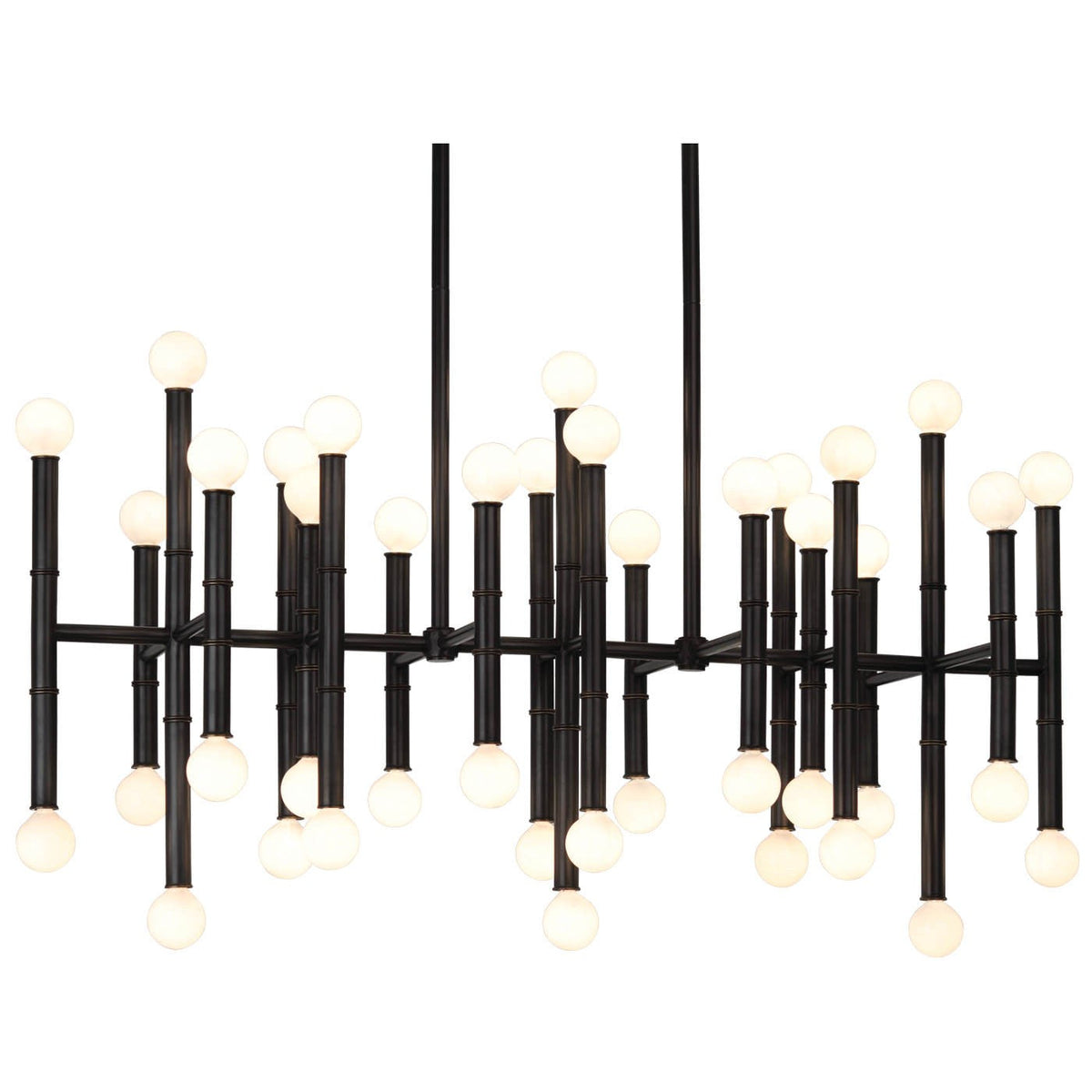 Black 42 Light Andy Abbey GM079 Chandeliers with Shades14Wx24Hx38L