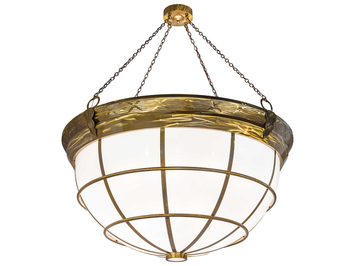 Meyda 18-Light Brass Bowl Pendant