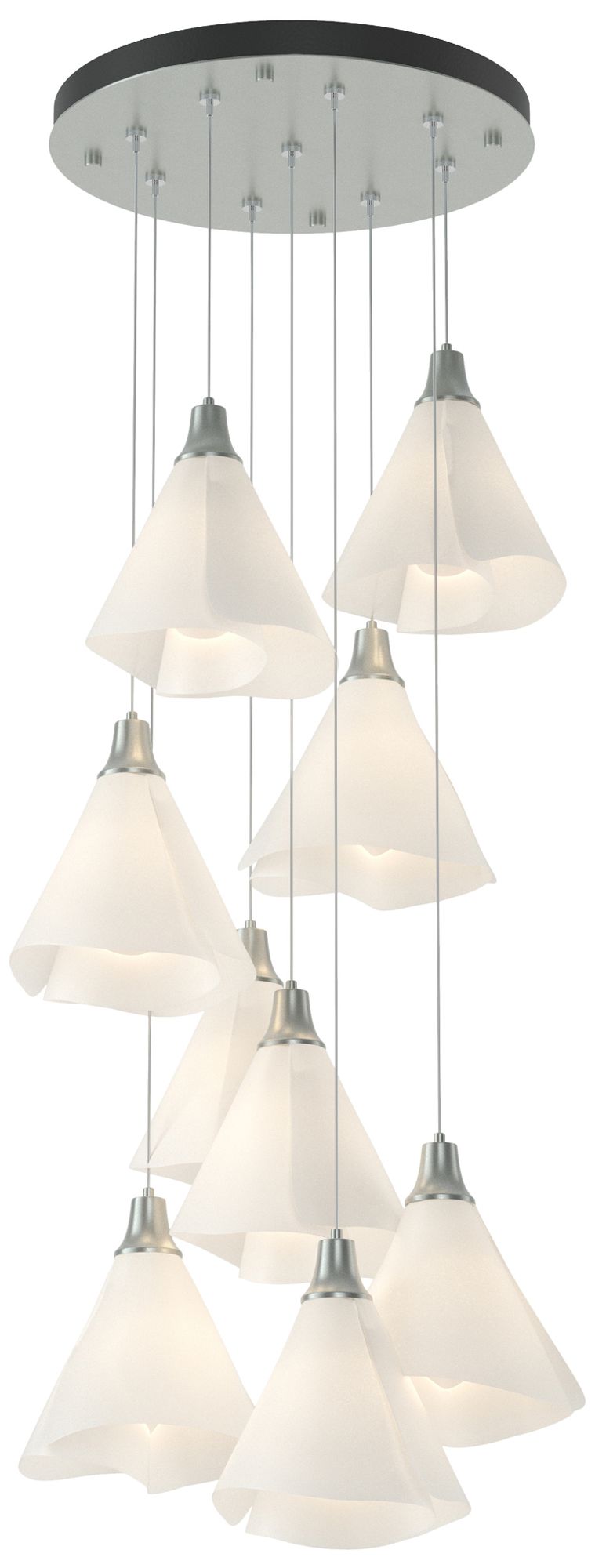 Mobius 20.8"W 9-Light RoundStandard Pendant w/ Spun Frost Shade