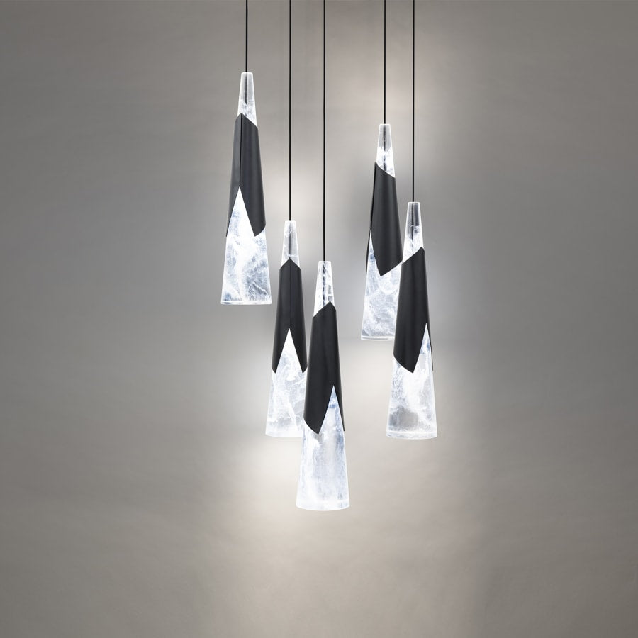 Kilt 5 Light 17" Wide LED Suspension Multi Light Pendant