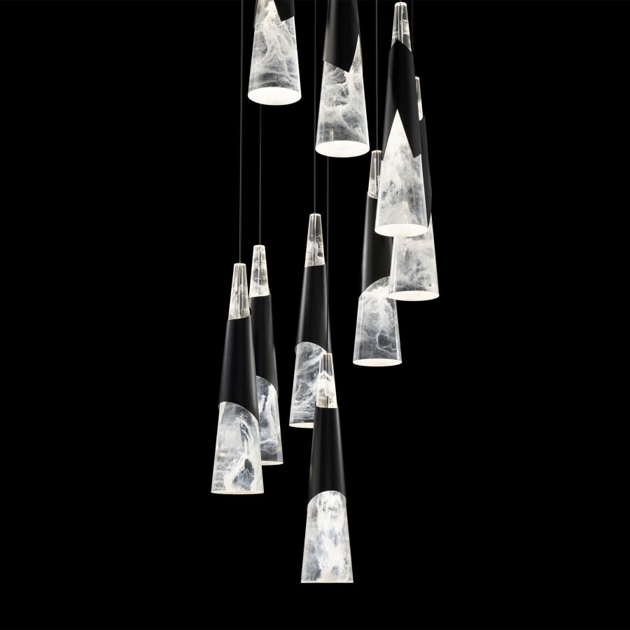 Kilt 9 Light 17" Wide LED Suspension Multi Light Pendant