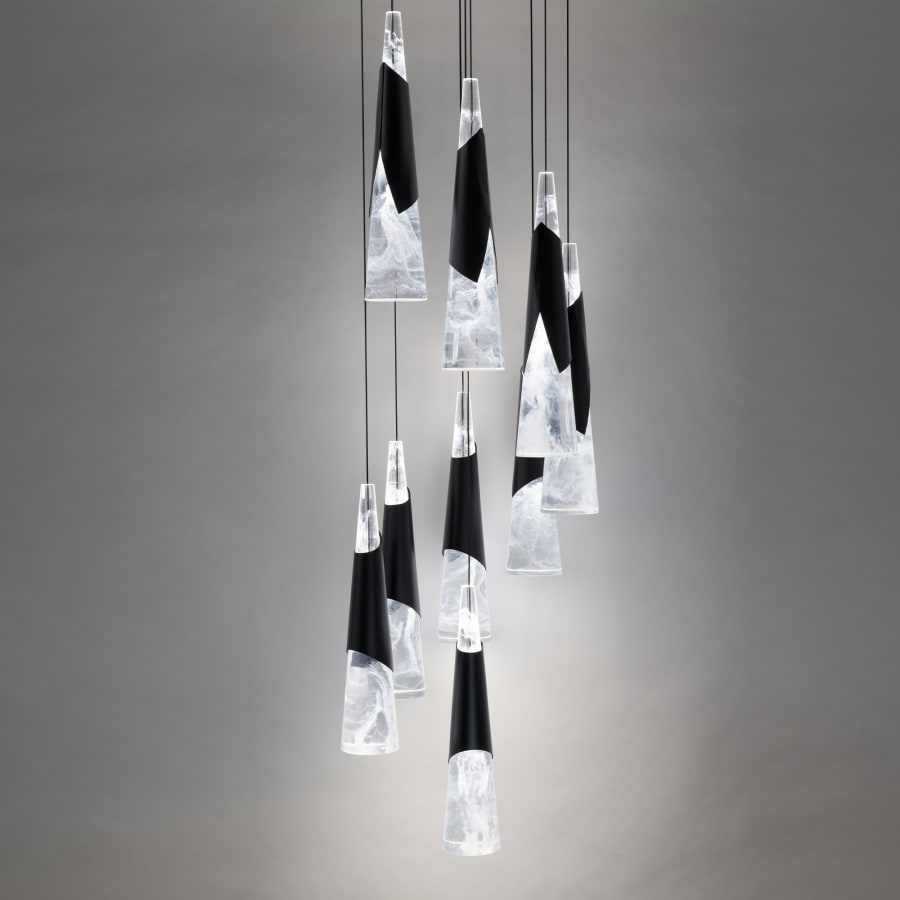 Kilt 9 Light 17" Wide LED Suspension Multi Light Pendant
