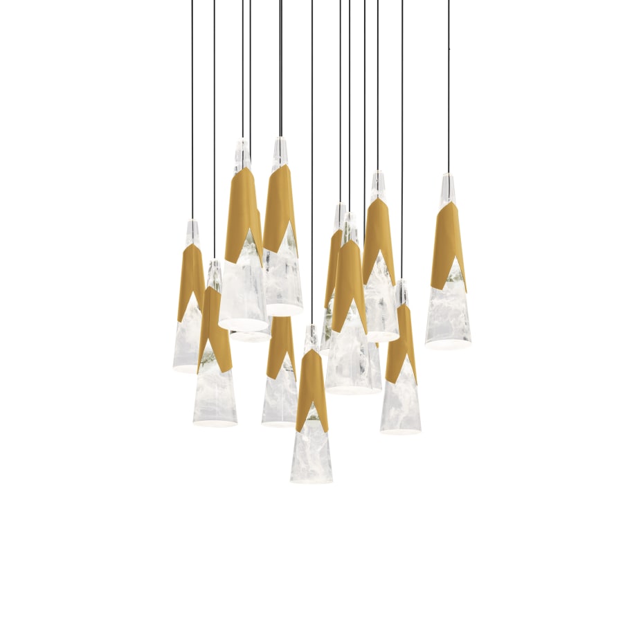 Kilt 13 Light 20" Wide LED Suspension Multi Light Pendant