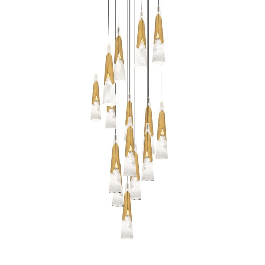 Kilt 15 Light 23" Wide LED Suspension Multi Light Pendant