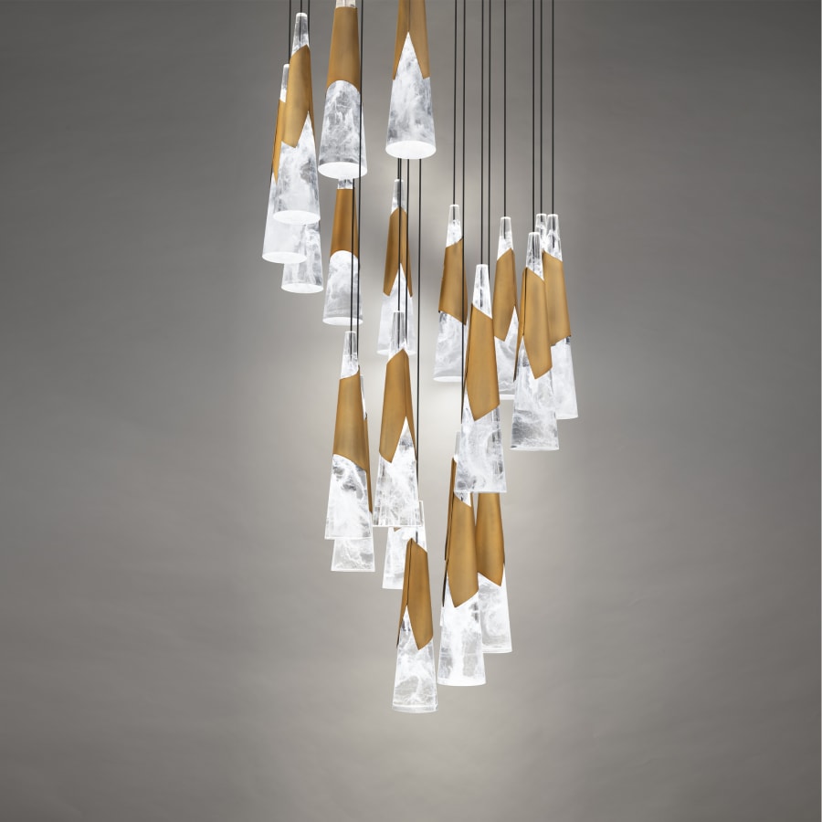 Kilt 21 Light 26" Wide LED Suspension Multi Light Pendant