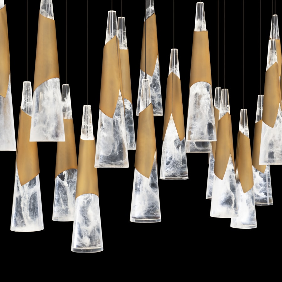 Kilt 23 Light 12" Wide LED Suspension Multi Light Pendant