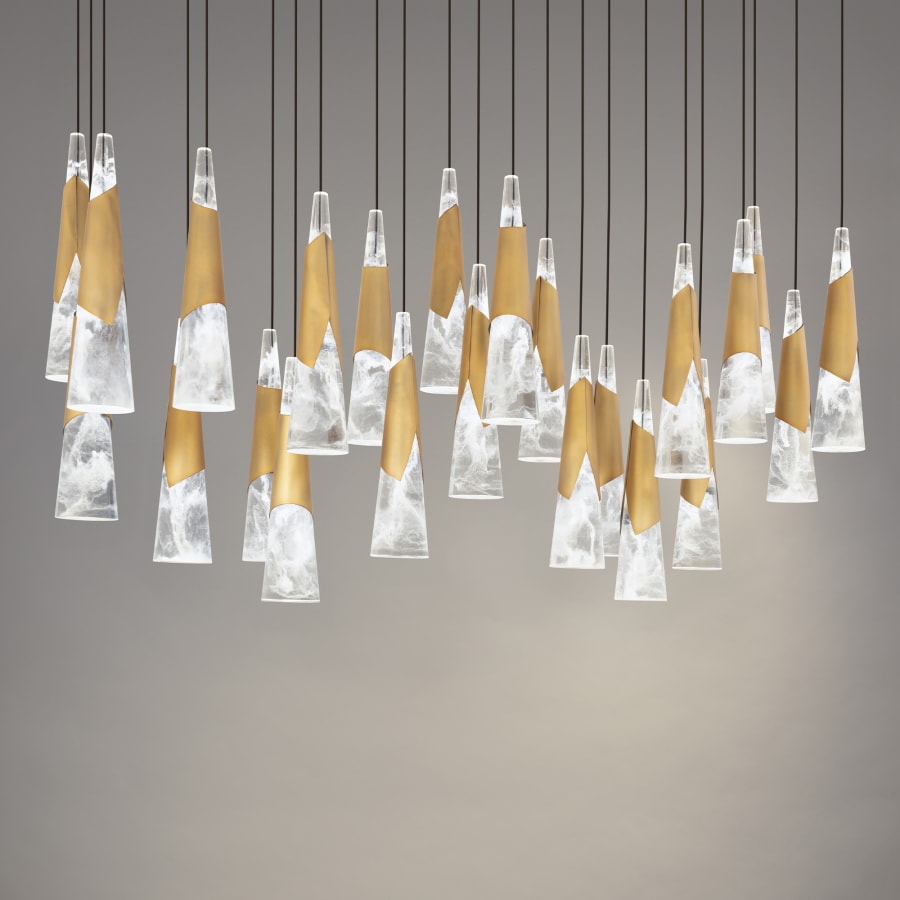 Kilt 23 Light 12" Wide LED Suspension Multi Light Pendant