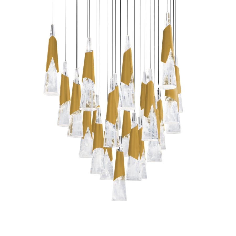 Kilt 25 Light 28" Wide LED Suspension Multi Light Pendant