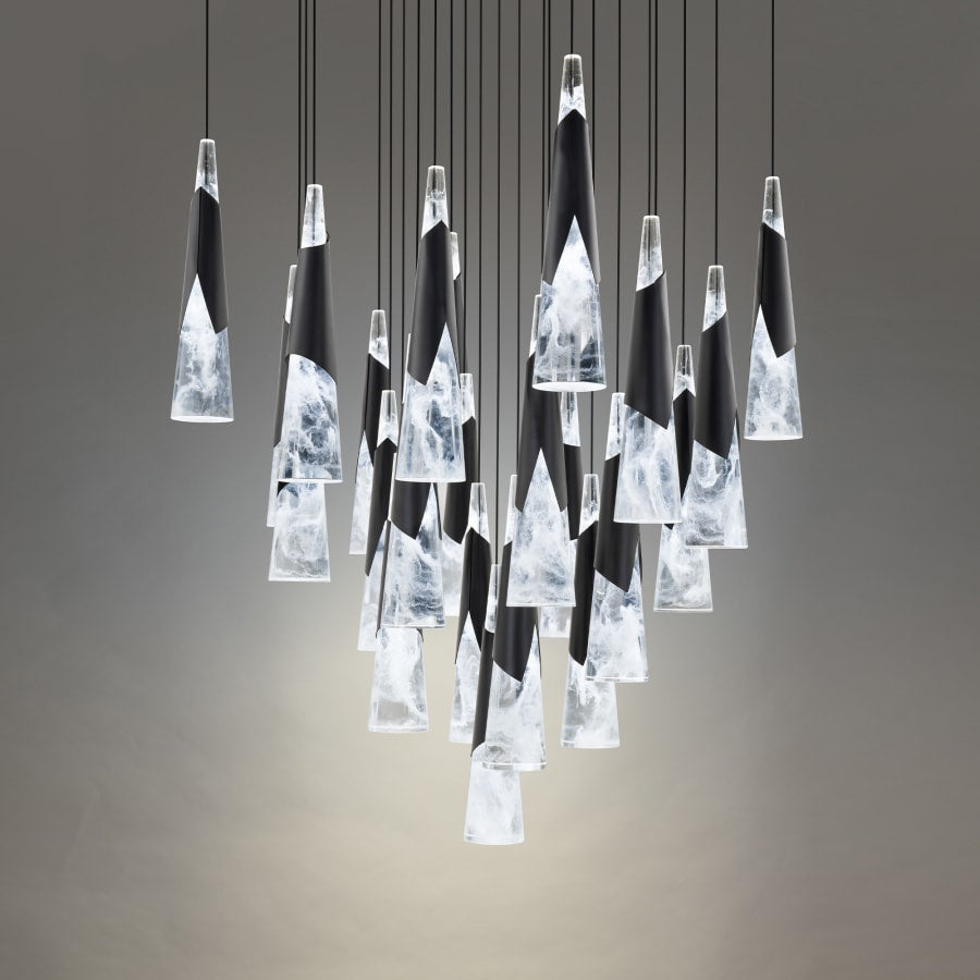 Kilt 25 Light 28" Wide LED Suspension Multi Light Pendant