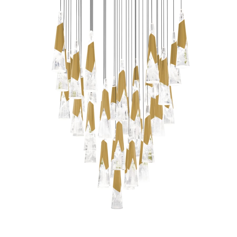 Kilt 41 Light 36" Wide LED Suspension Multi Light Pendant