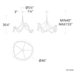 Parel 46" Wide LED Pendant