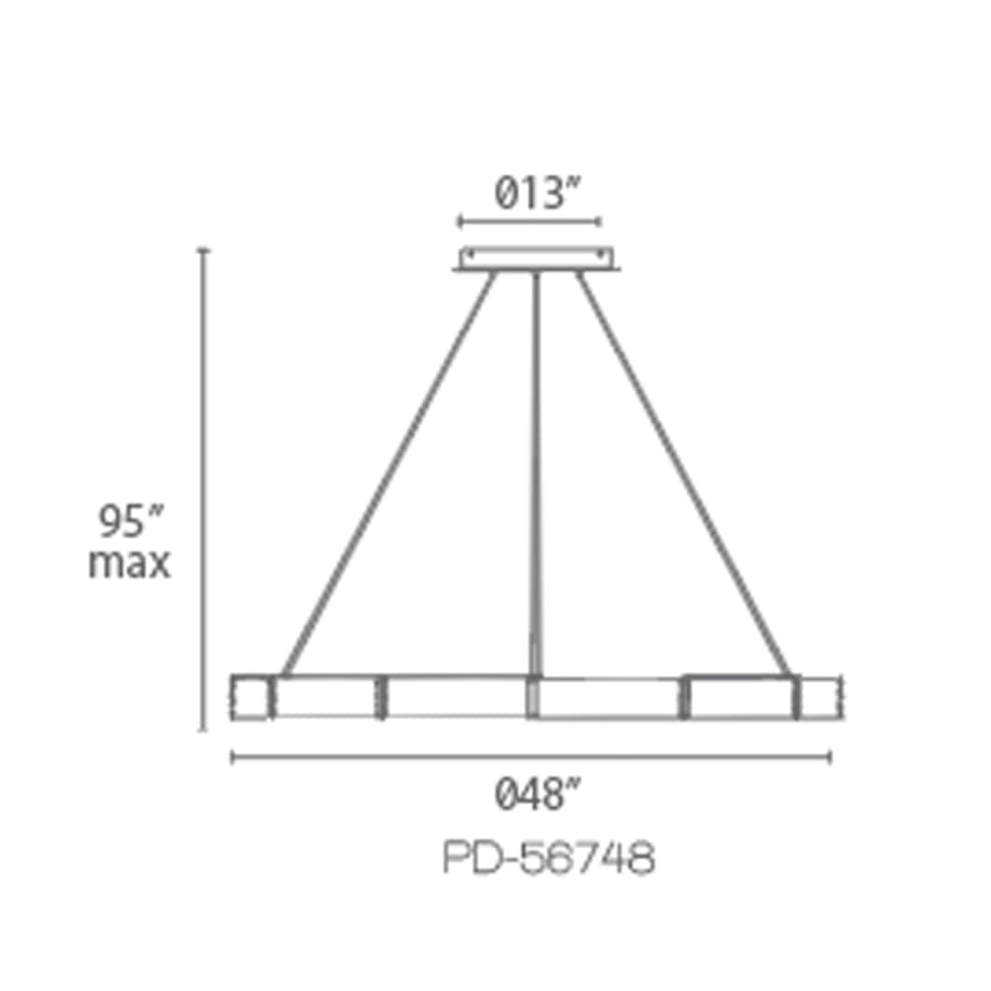 Zelda Light 48" Wide Integrated LED Chandelier