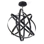 Kinetic 5 Light 60" Wide Integrated LED Globe Chandelier