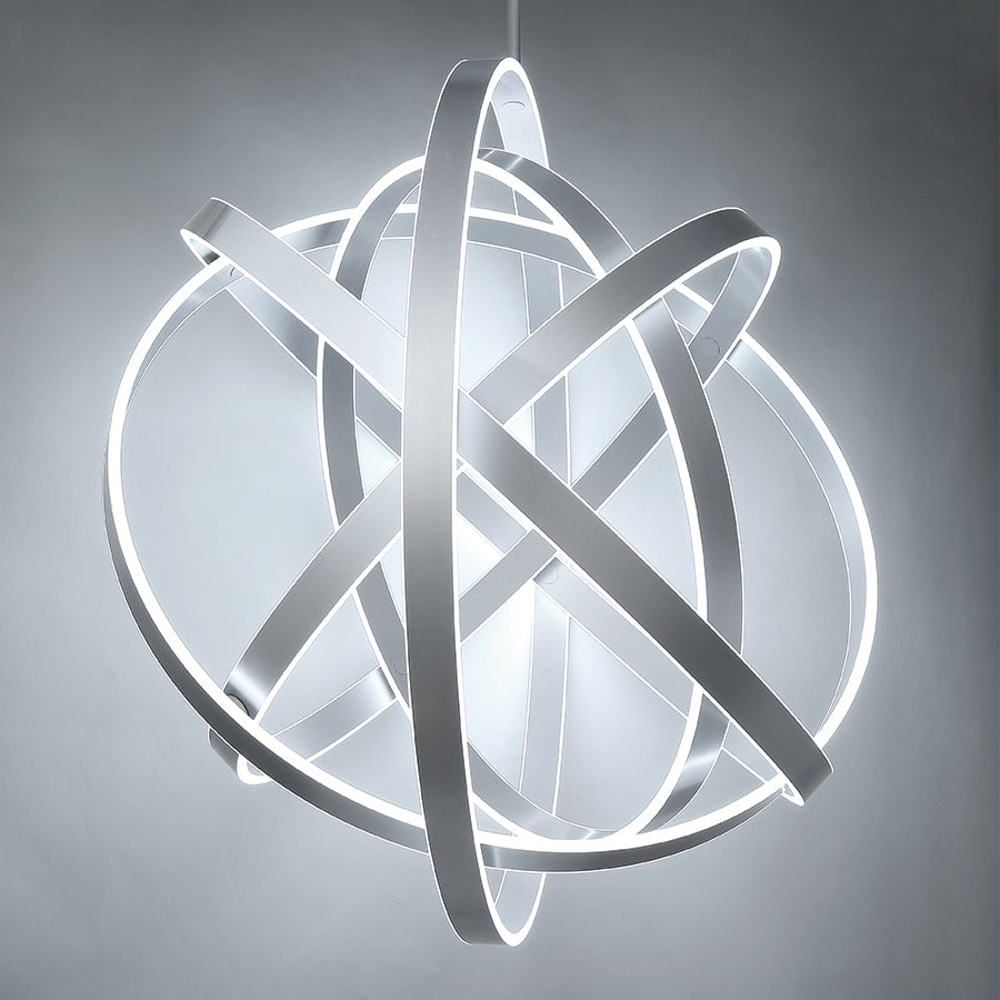 Kinetic 5 Light 60" Wide Integrated LED Globe Chandelier