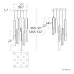 Chaos 13 Light 20" Wide LED Suspension Multi Light Pendant