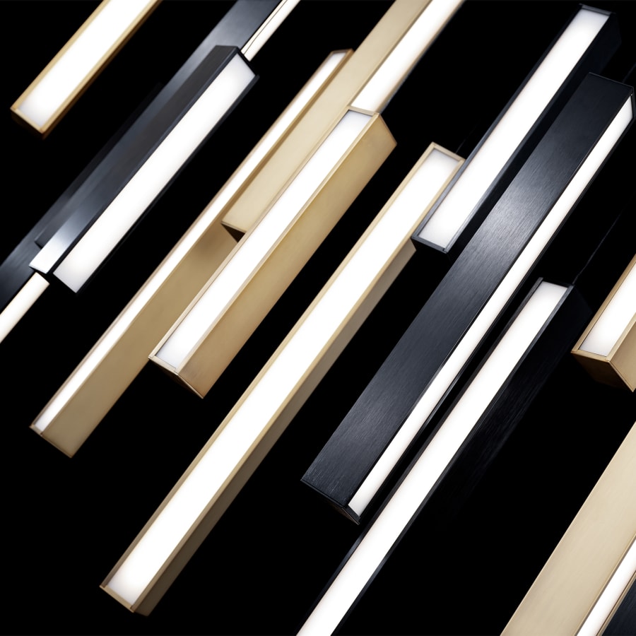 Chaos 14 Light 10" Wide LED Suspension Linear Pendant