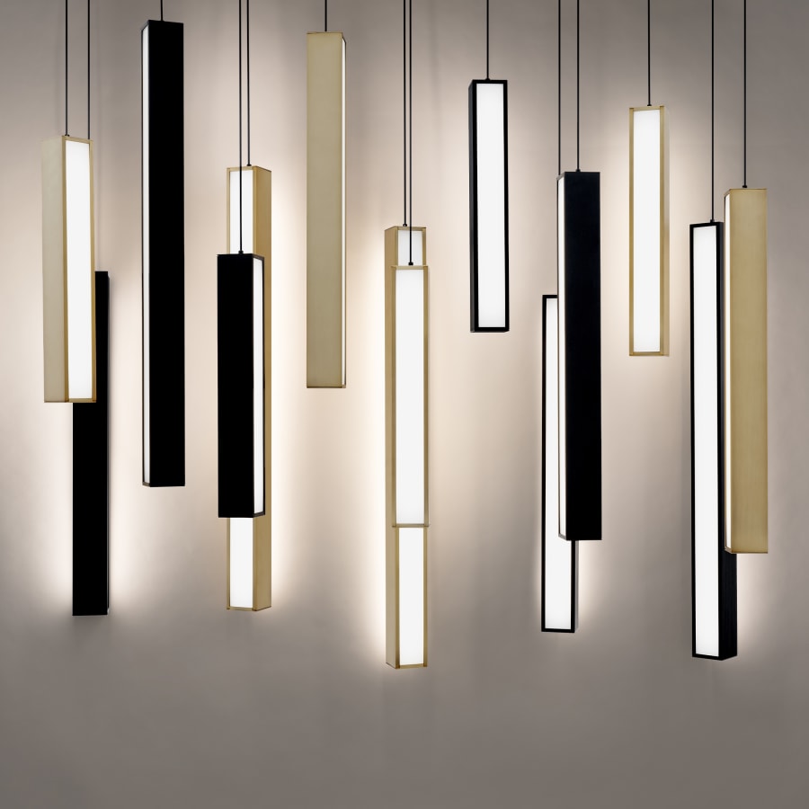 Chaos 14 Light 10" Wide LED Suspension Linear Pendant