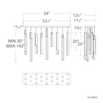 Chaos 23 Light 12" Wide LED Suspension Linear Pendant