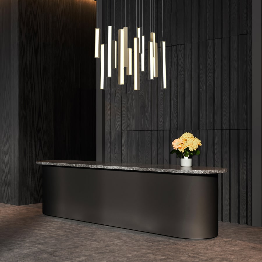 Chaos 23 Light 12" Wide LED Suspension Linear Pendant