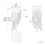 Chaos 25 Light 28" Wide LED Suspension Multi Light Pendant