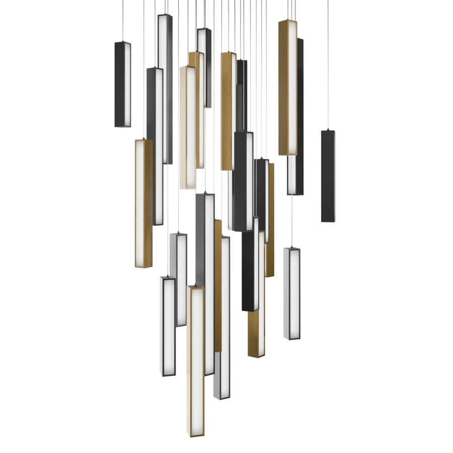 Chaos 25 Light 28" Wide LED Suspension Multi Light Pendant