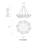 Chaos 61" Wide Integrated LED Chandelier