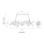 Chaos 72" Wide Integrated LED Chandelier