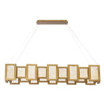 Fury 48" Wide LED Suspended Linear Chandelier with Opal Glass Shade